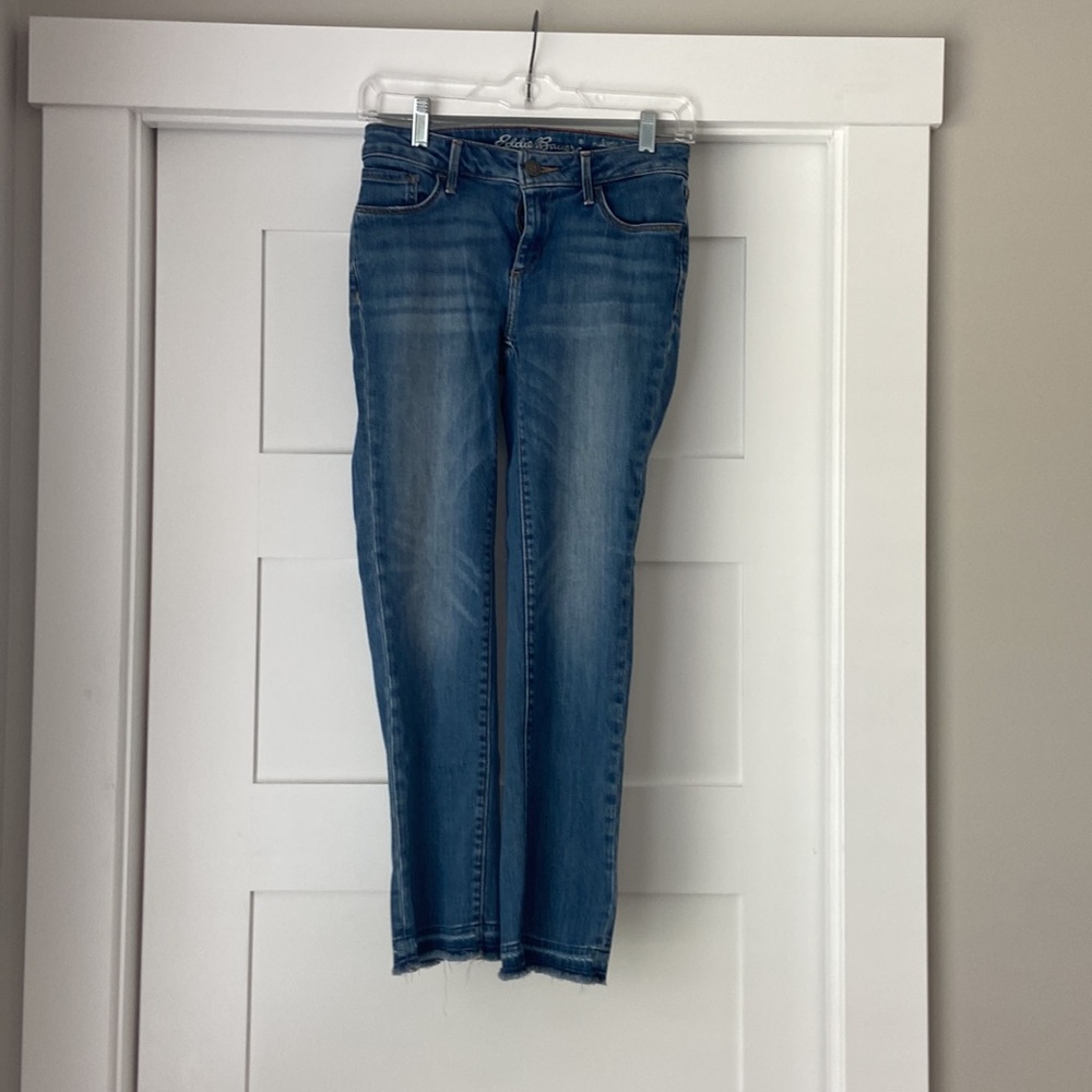Eddie Bauer straight leg ankle jean.